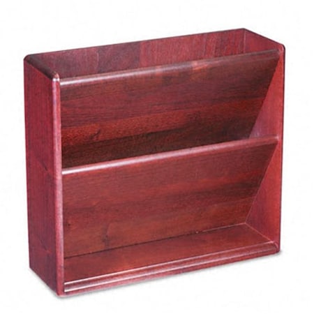 Carver Carver 09623 Hardwood Double Wall File- Letter- 2 Pocket- Mahogany 9623